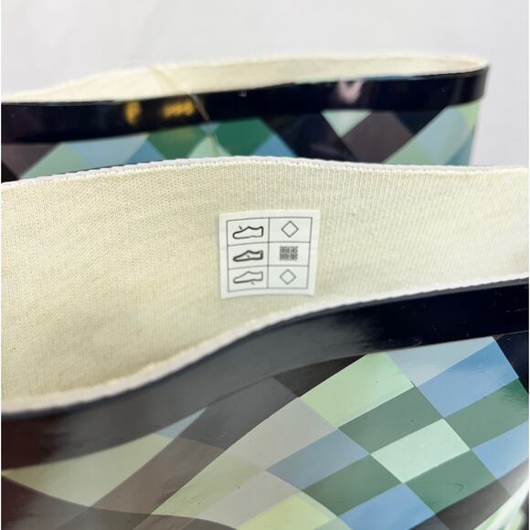 Rain Boots Women's US Size 9 Bull On Tall Blue Green Synthetic New With Defects - Picture 6 of 13